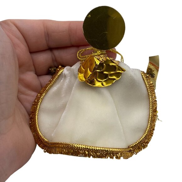 VTG Koestel wax angel ornament mini tree topper 3.25" West Germany - Picture 8 of 10